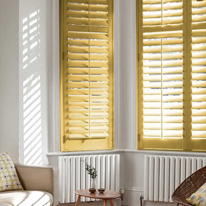 Elegant Wooden Louvre Shutters for Optimal Sun Control and Privacy