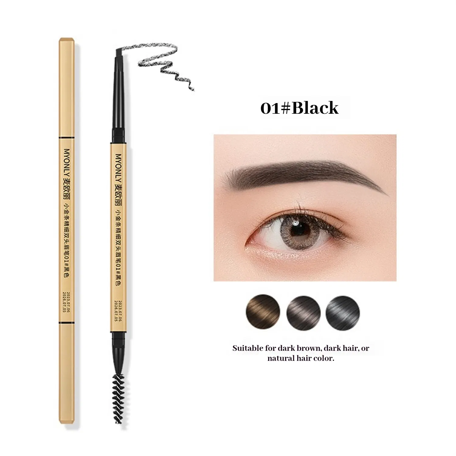 Strong Dual-Ended Ultra-Fine Natural-Looking Makeup Eyebrow Pen