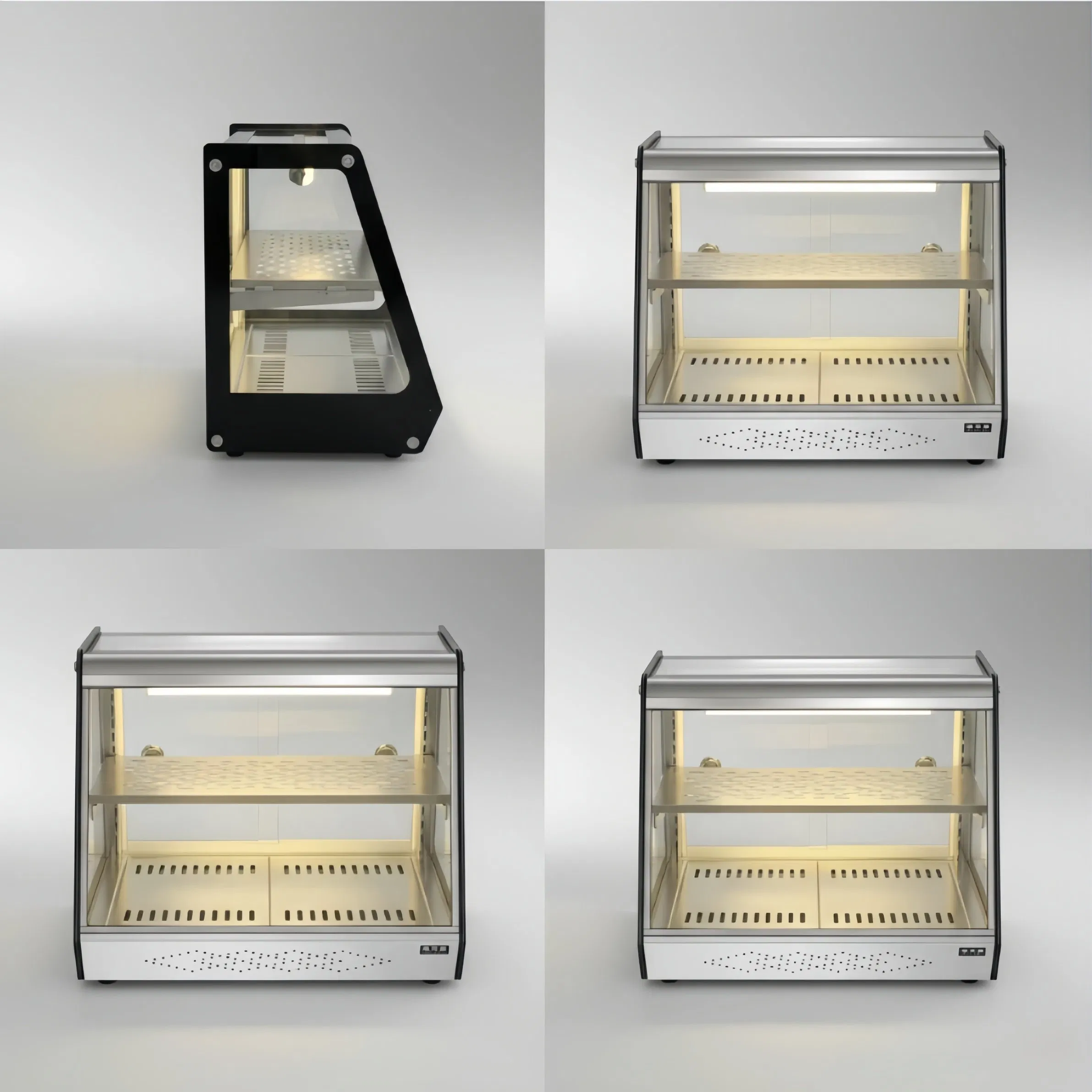 Electric Heating Heated Food Display Cabinet Stainless Steel for Restaurant
