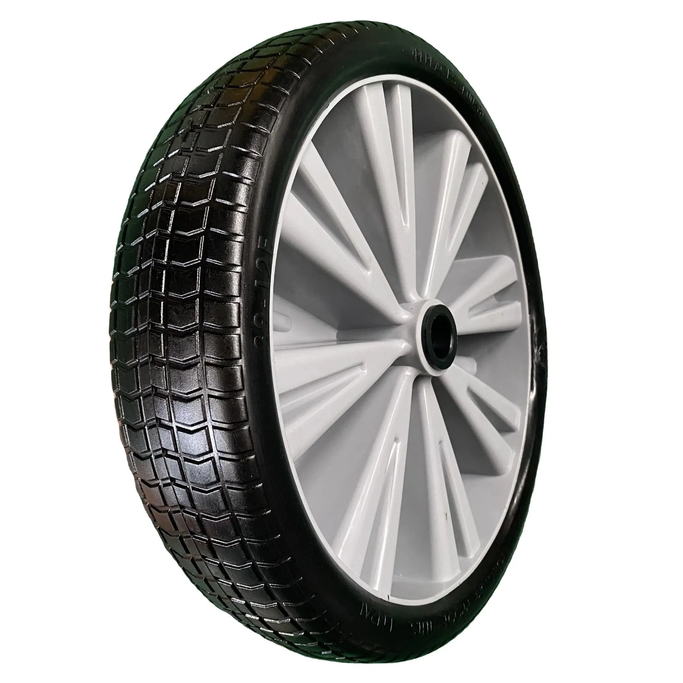 4.00-8 Solid Polyurethane Hand Trolley Wheel Heavy Duty PU Foam for Construction Industrial Wheelbarrow Use New Condition