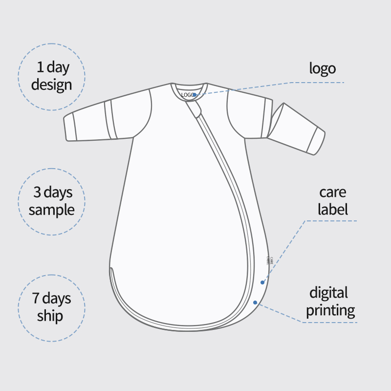 Free Sample Baby Sleeping Bags Soft Comfortable Baby Sleep Sack Newborn Bamboo Cotton Sack Infant Sleep Suit Baby Blanket