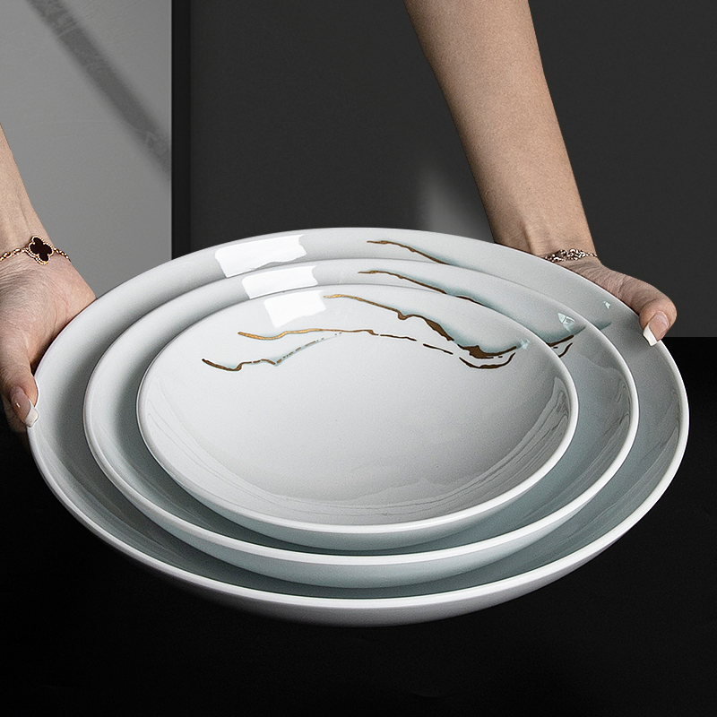 Gold Marble Noodle Soup Bowl Melamine Dinnerware Custom Ramen Bowl for Restaurant