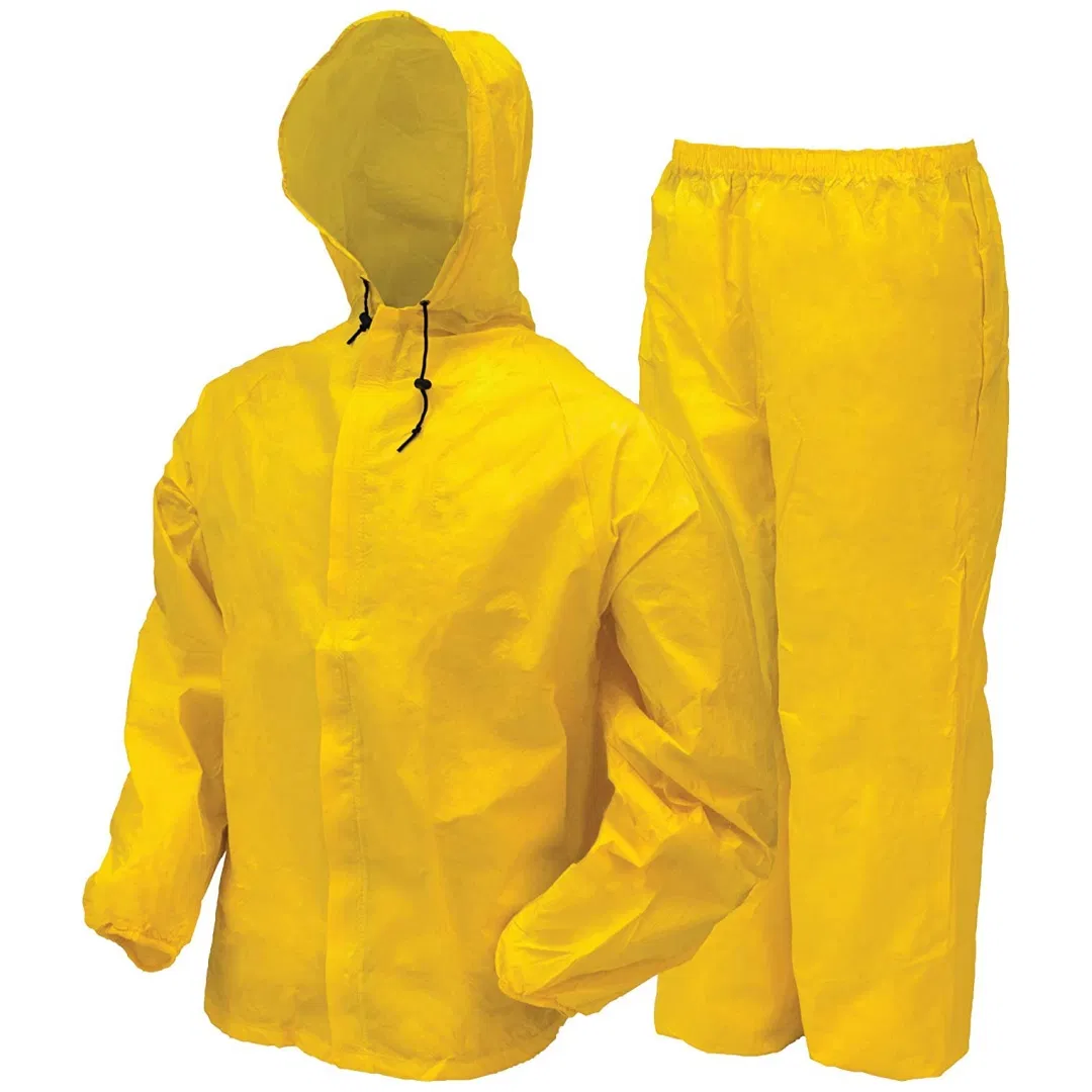 Lightweight Green Custom Logo Waterproof Rain Suit Rain Jacket Raincoat Workwear