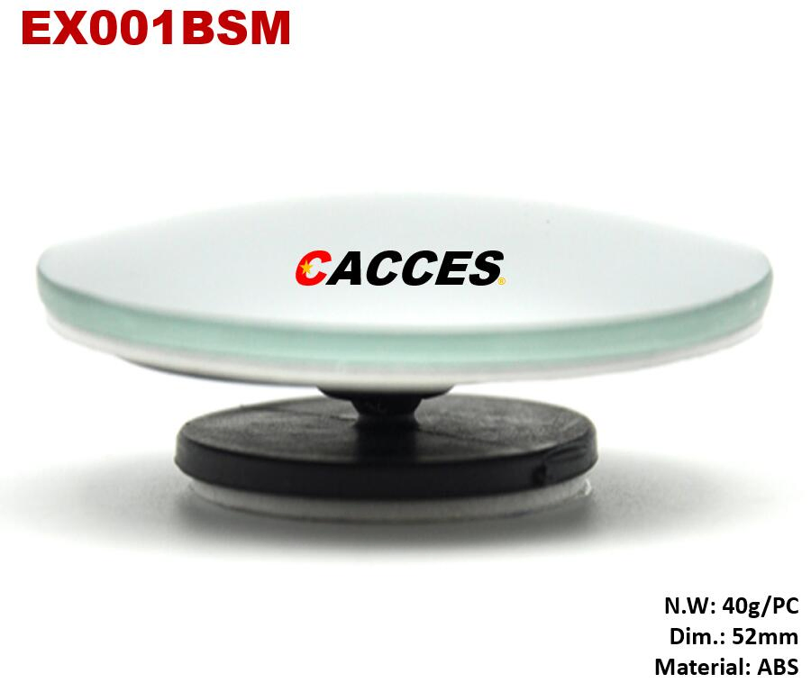 2-Pack Blind Spot Mirror, 2" Round HD Glass Frameless Convex, 360° Adjustable Stick-On for Car