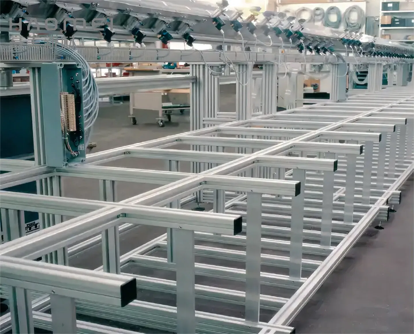 Haomei Production Line Machine Equipment Frame Industrial Aluminum Profile Tube Pipe