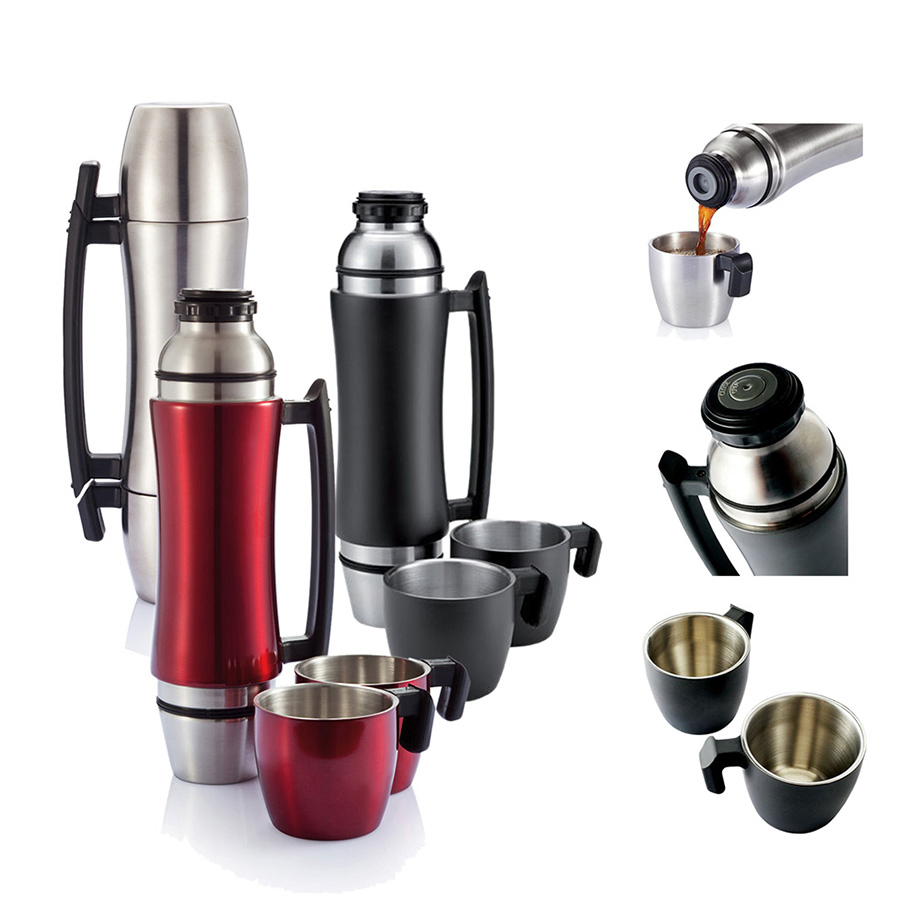 Customization Hot Stainless Steel Flask Double Wall Vacuum Insulated Cup Thermal with 2 Lids