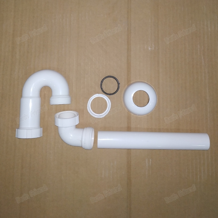 Factory Wholesale Sink Drain Down Hose White Plastic Water Down Pipe for Bathroom