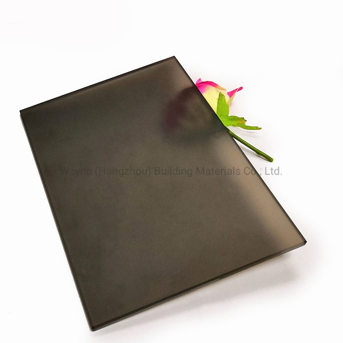 8mm 10mm Frosted Satine Tempered Glass Door for Shower Room with Clear Extra Clear Bronze Grey Color