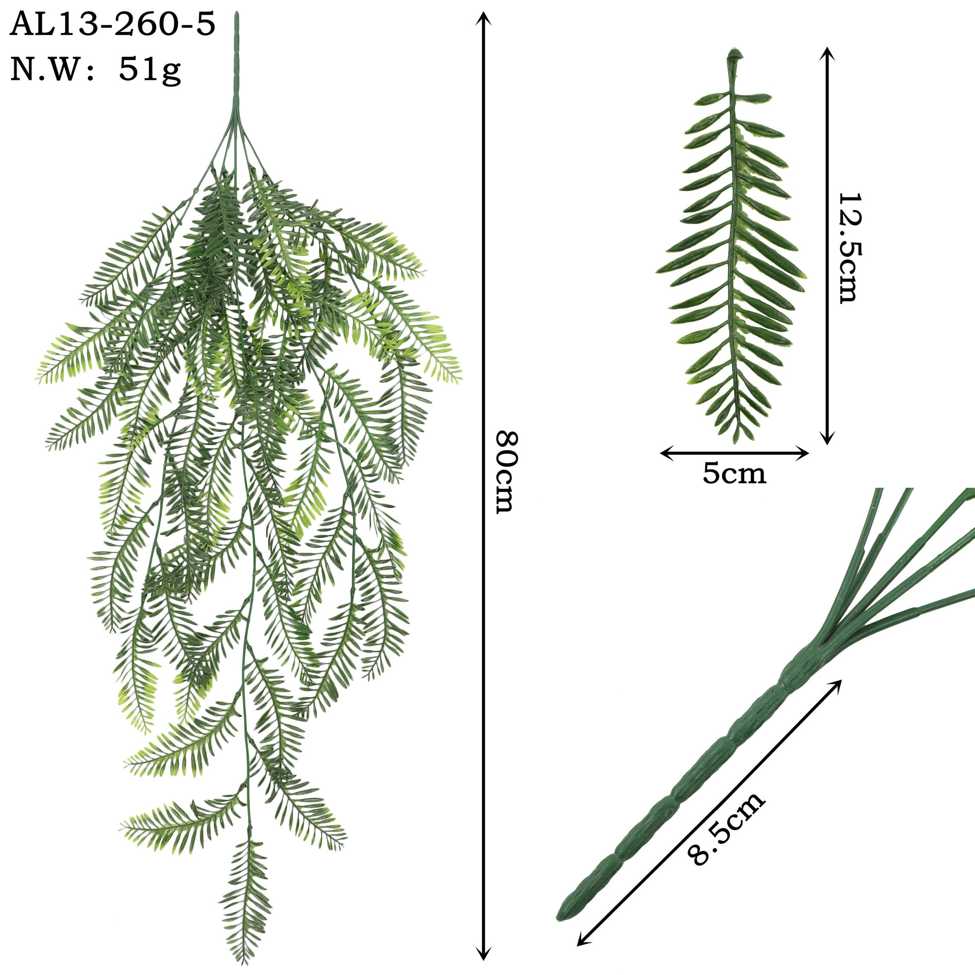 Плющ искусственный в подвесных горшках