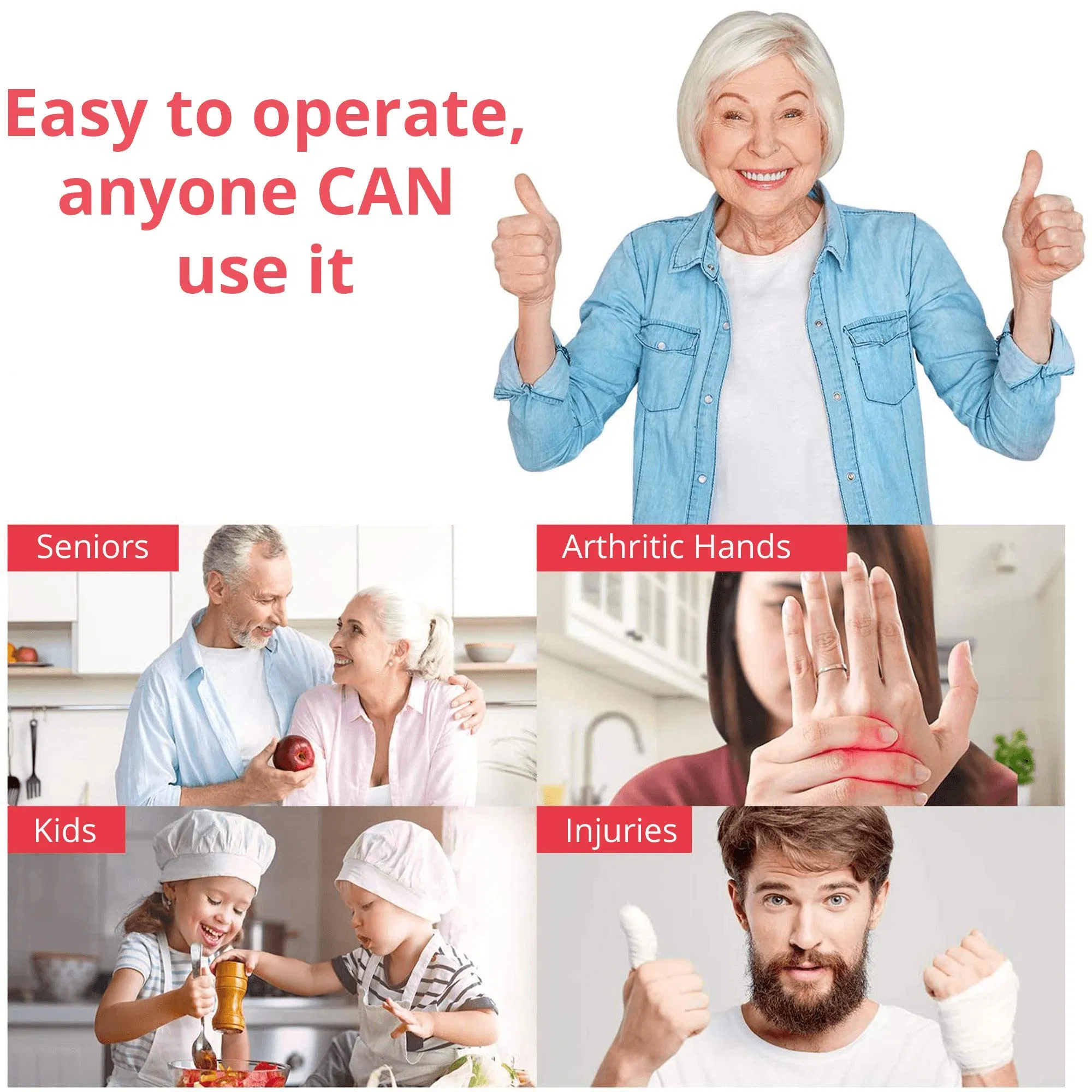 Automatic Electric Can Opener Hands Free Battery Operated Can and Jar Opener