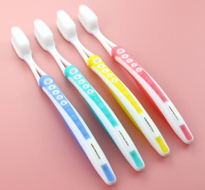 Replaced Head Adult Nano Silicone Bristle Toothbrush with Detachable Head