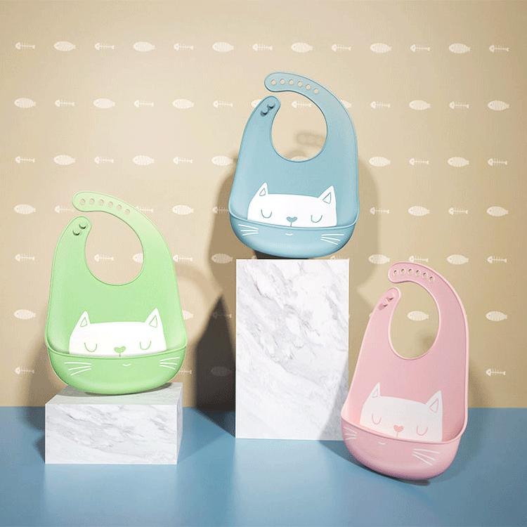 Waterproof Material Baby Silicone Bibs Comfortable Soft Waterproof Bib