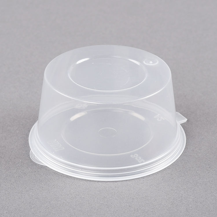 High Quality Wholesale Disposable Plastic Ice Cream Jelly Cooked Food Container PP Sauce Cup with Cover