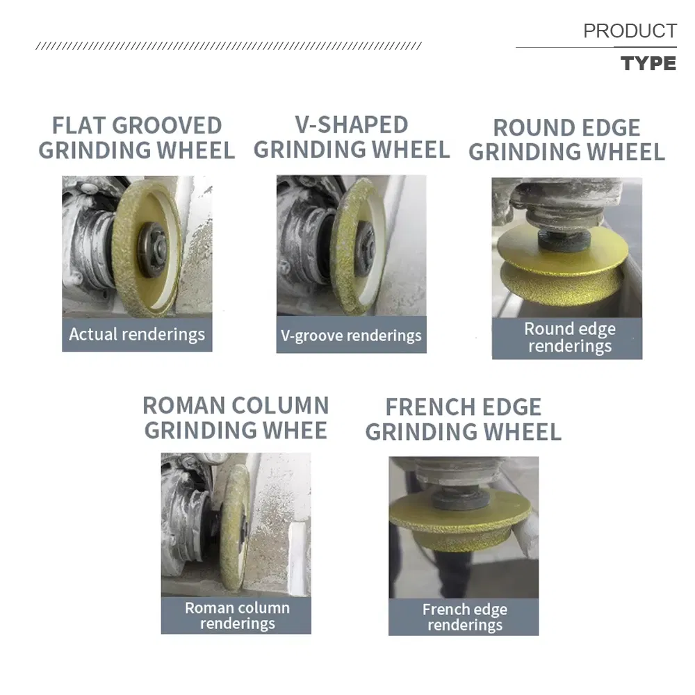 High-Efficiency Grinding Stone Marble Vacuum Brazed Grinding Cup Wheel