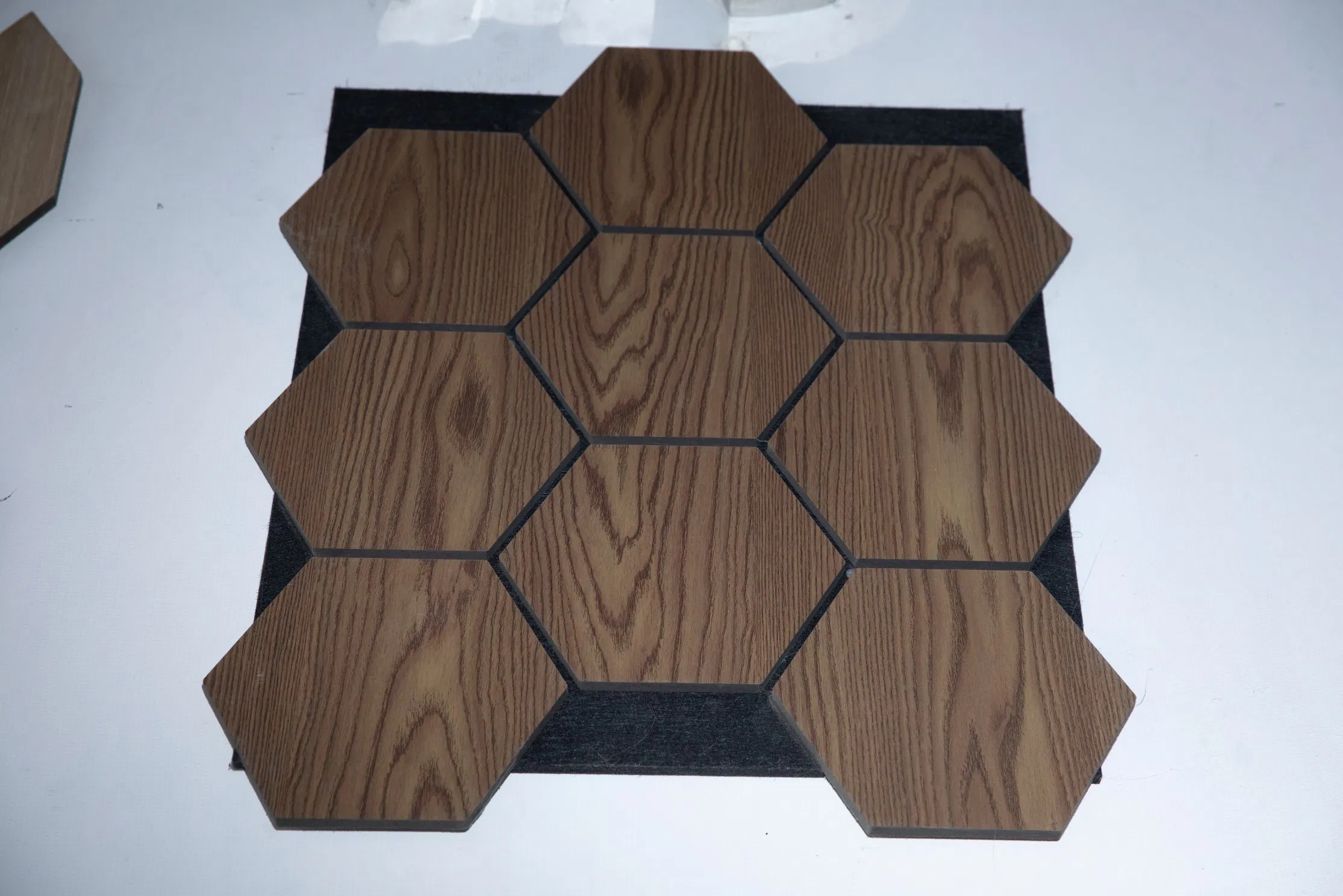 Hexagon Acoustic Panels Polyester Fiber Soundproof Panels Easy to Install