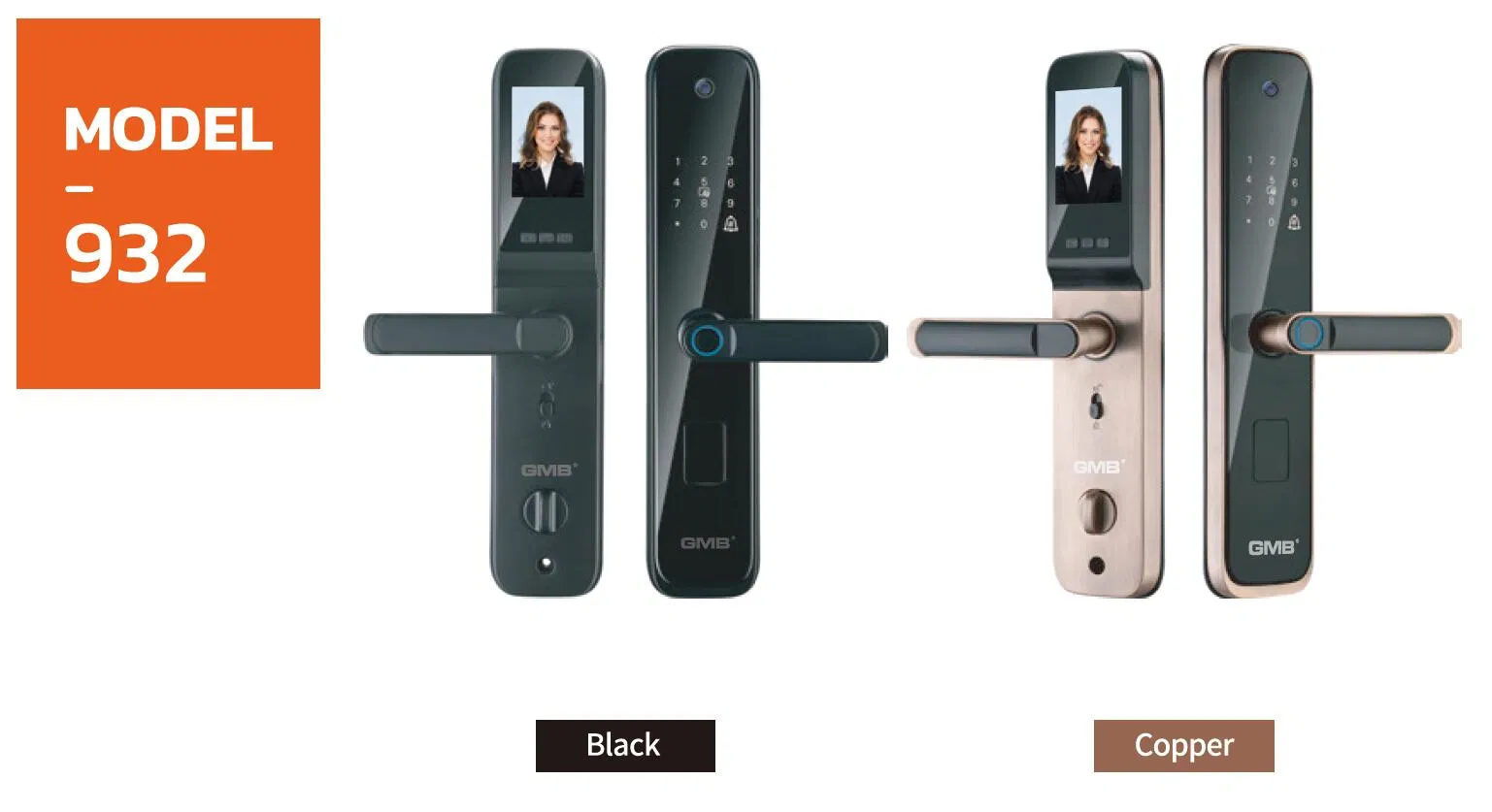 High Security Fingerprint/RFID Card/WiFi/Tuya/Tt APP/ with Camera Intelligent Anti-Peep Digital Smart Door Lock (932)