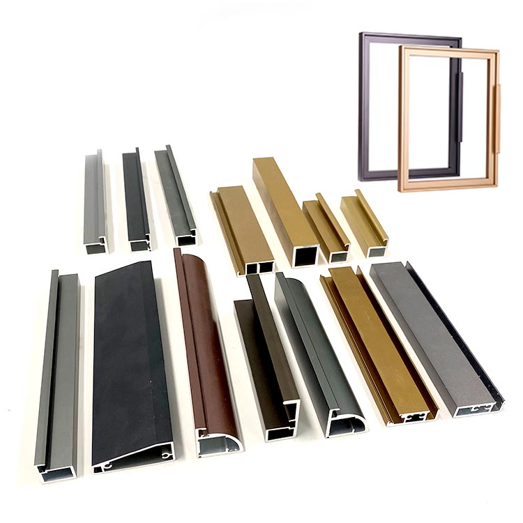 Wardrobe Closet Glass Cabinet Door Aluminum Frame Handle Aluminum Profile