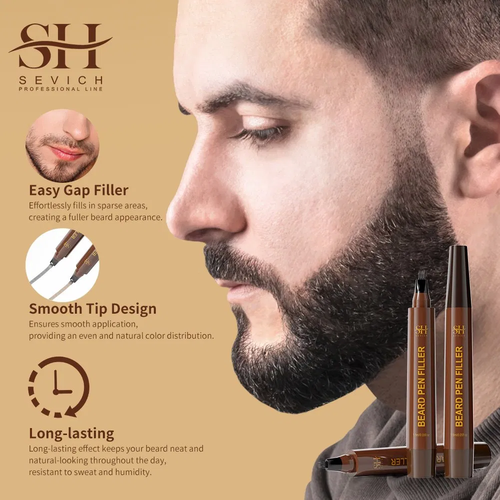 Waterproof Long Lasting Beard Moustache Pen Beard Full Enhancer Pen