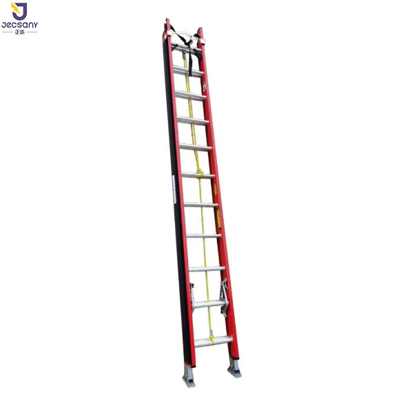 Jtel Super Quality 2 Section Industrial Step Extension Ladder Fiberglass Folding Ladder