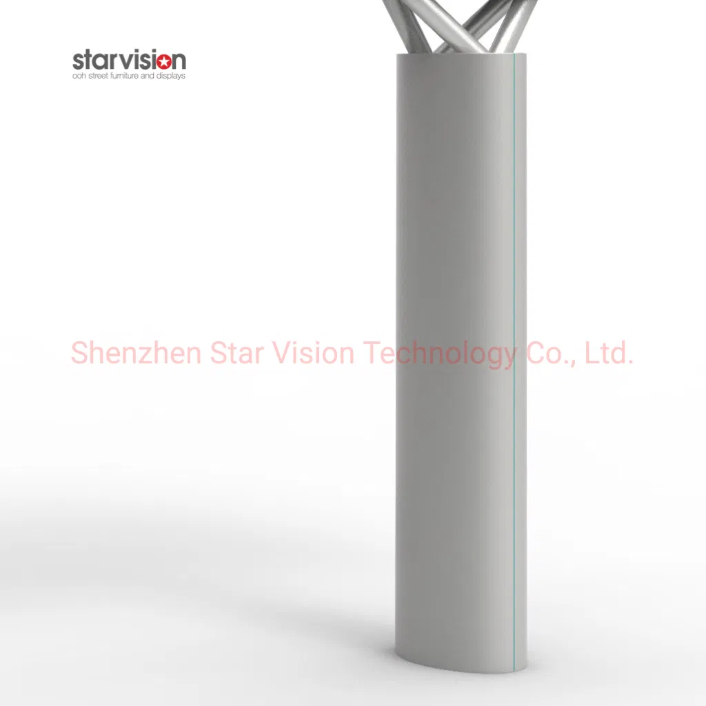 Double Side LED Backlit Outdoor Unipole Billboard Steel Structure Design