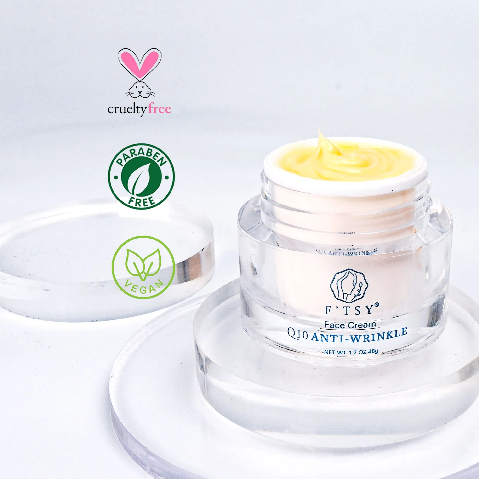 Soothing Q10 Anti Wrinkle Face Cream Moisturizing Antioxidant Facial Cream Private Label
