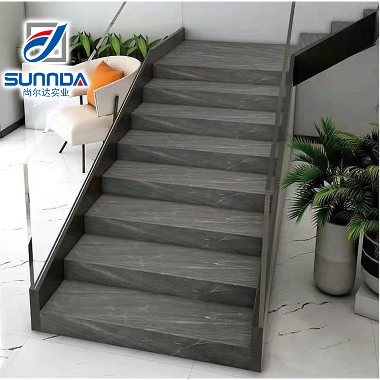 Home Decorative Foshan120X47cm Marble Pattern Design Glazed Porcelain Stair Floor Step Tile for Hotel House