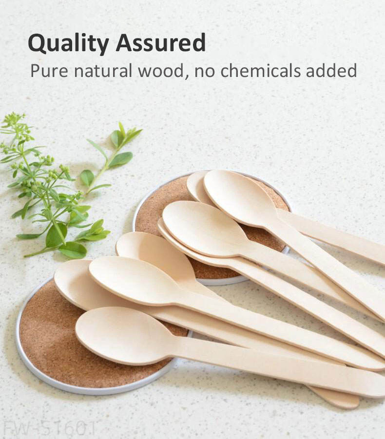 Eco-Friendly Degradable High Quality Factory Price Disposable Forks Spoon Knife Wooden Cutlery