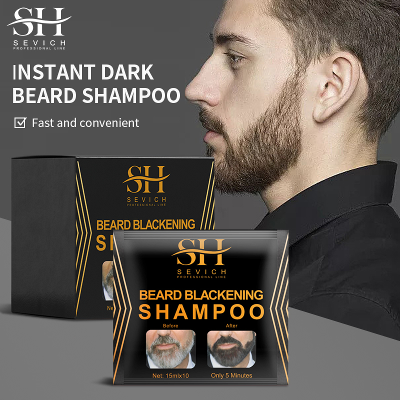 Hot Sell Herbal Beard Black Shampoo for Men and Women Covering Gray Beard