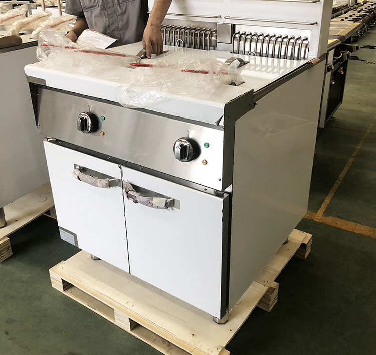 Restaurant Hotel Supplies Catering Equipment Commercial Electric Fryer with Two Tanks