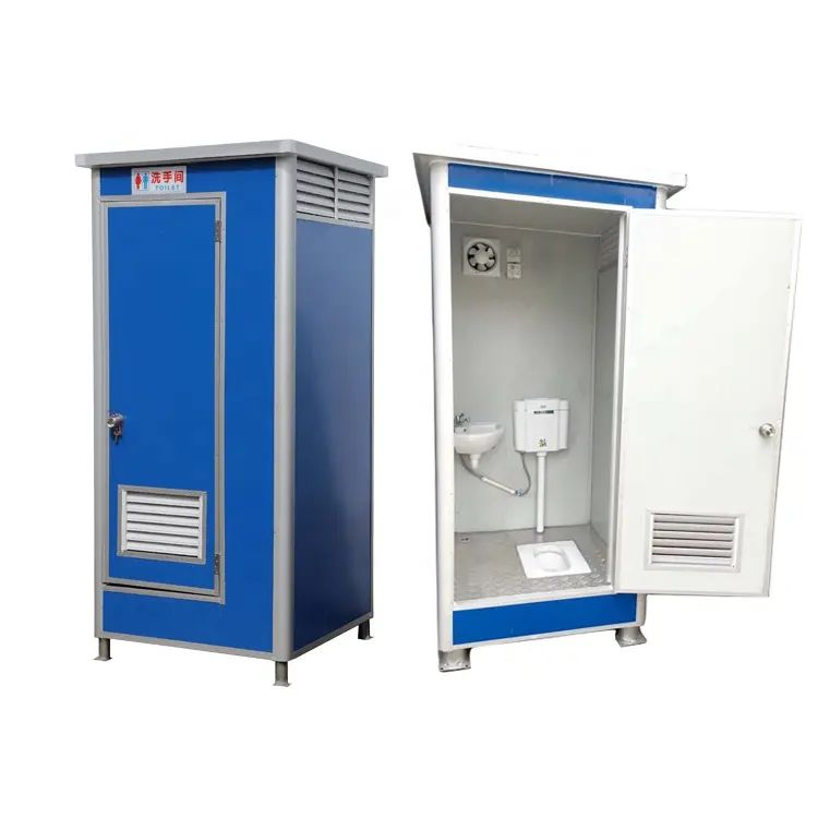 Construction Site Prefab Toilet Bathroom, Public Outdoor Men and Women Portable Mobile Toilet