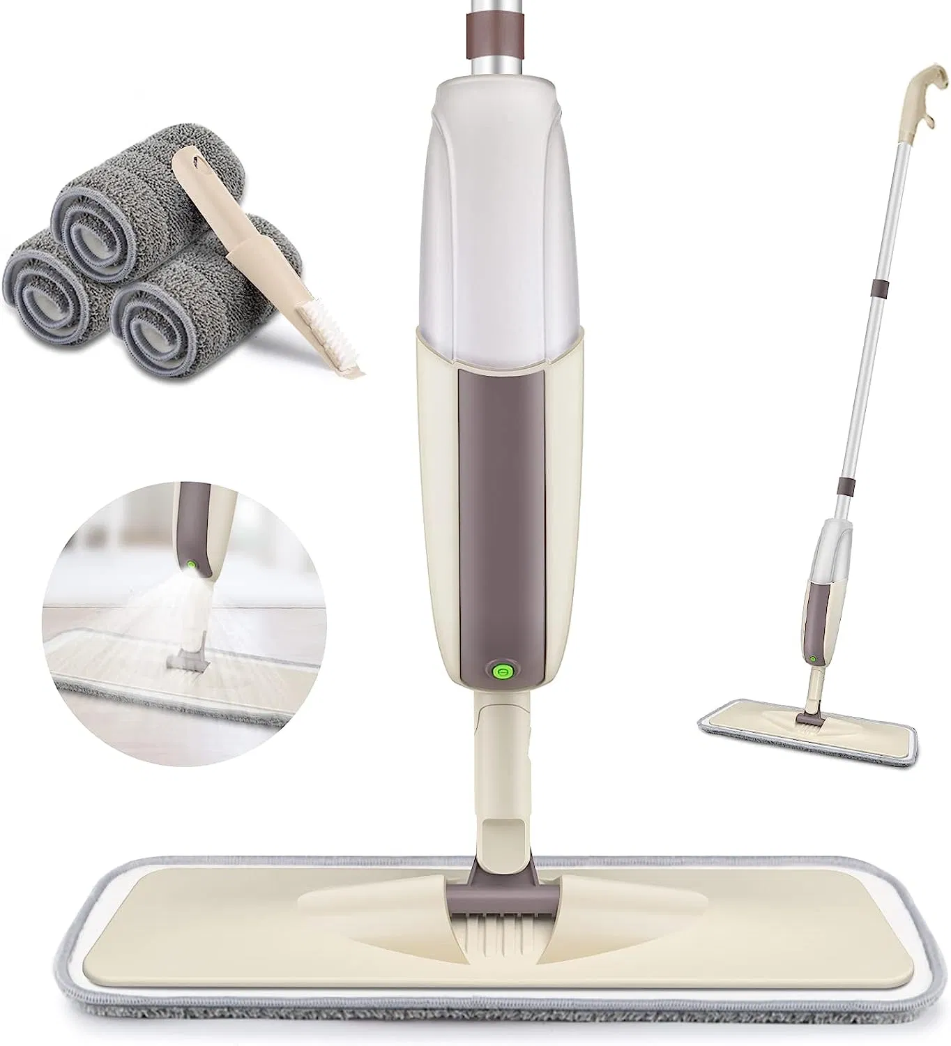 Dry Wet Spray Mop for Floor Cleaning Microfiber Pads for Home Kitchen