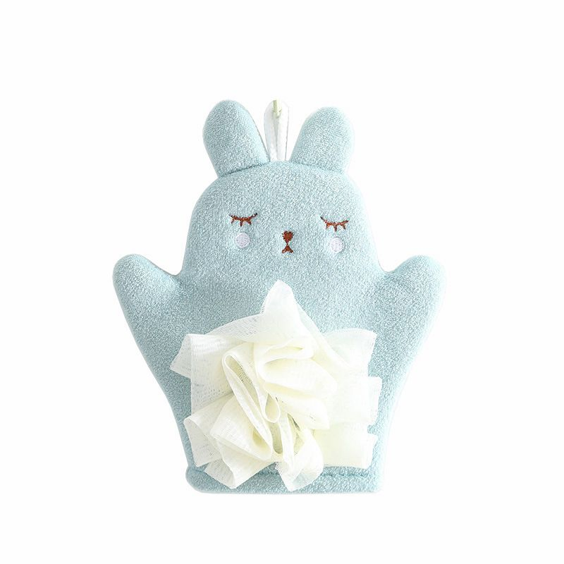 Bath Mitt Washcloths Gloves, Cute Rabbit Exfoliating Glove Body Scrubber