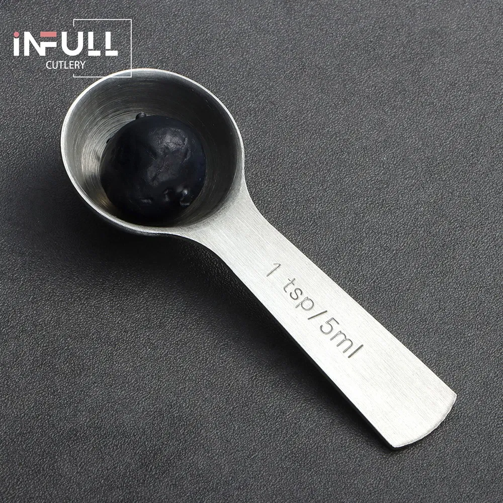 Amazon Price 5ml Stainless Steel Kitchenware Tools Measuring Spoon Sturdy