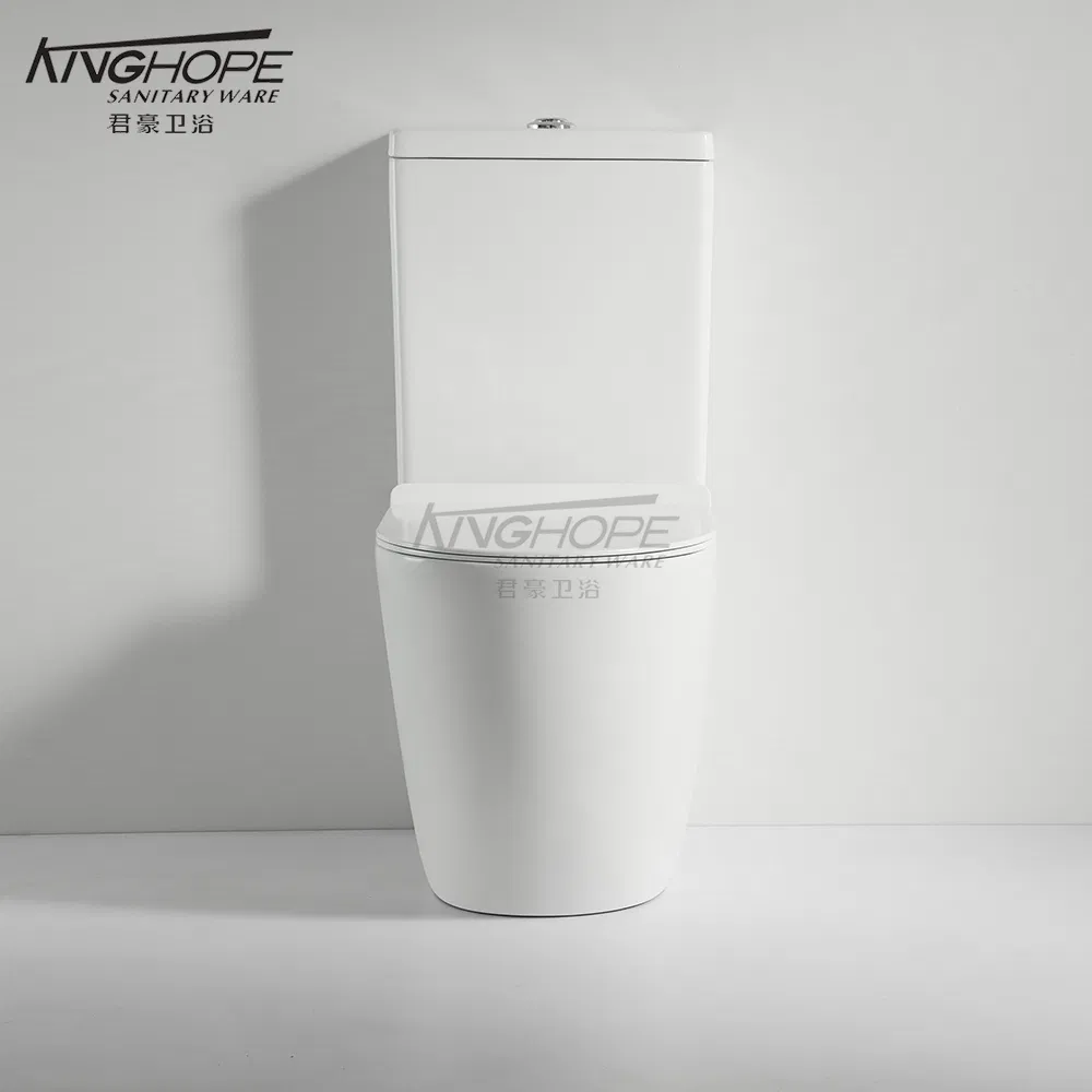 Ceramic Dual Flush Rimless Two-Piece Toilet for Home Use Factory Direct Sale Bathroom Furniture Wc Toilet
