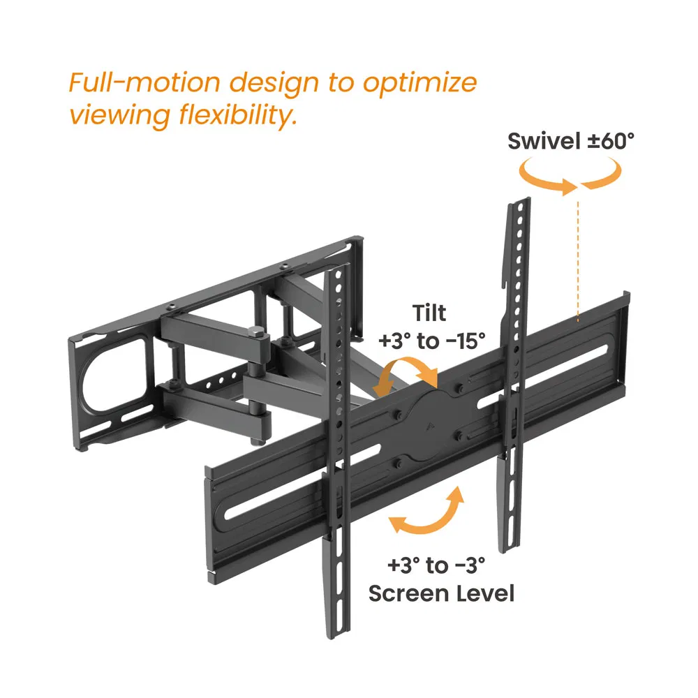 Wholesale Economy TV Bracket Articulating Arms Adjustable Swivel Tilt Full Motion Hanger Wall Mount Bracket for 37-80 inch
