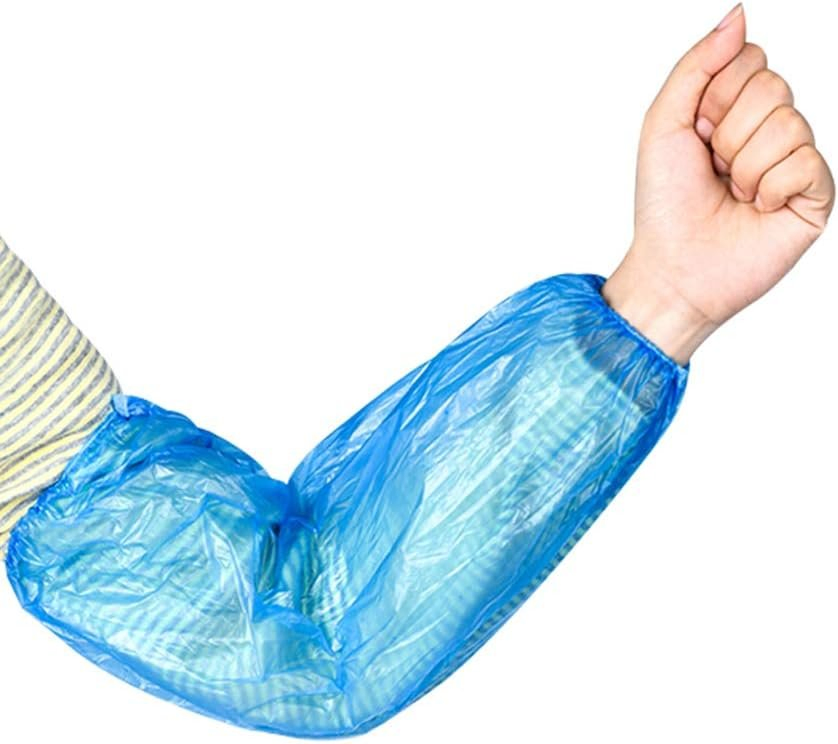 Disposable PE Oversleeves, Arm Sleeves Cover Protectors Single Use for Food Processing