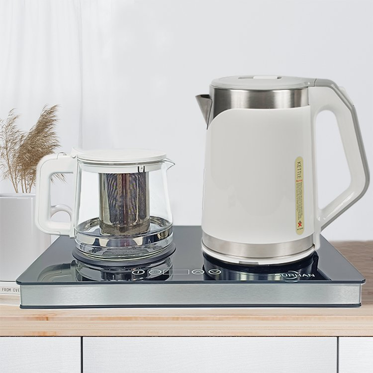 Samovar Tea Maker Tray Set Hotel Guest Room Appliance Electrical Appliances Kettle with Tea Pot Set OEM Custom