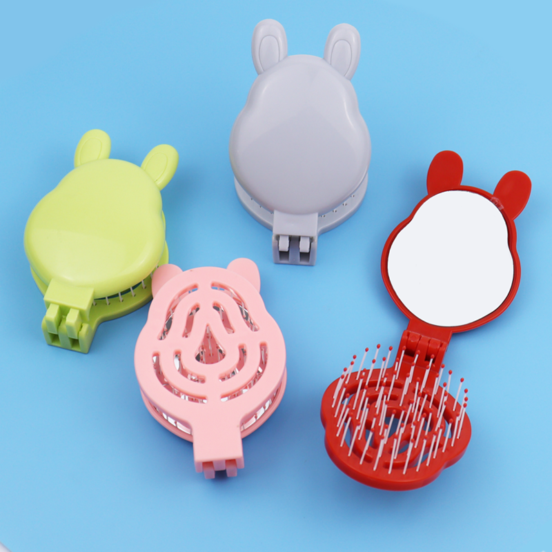 Creative Cartoon Cute Super Cute Mirror Comb All-in-One Mini Portable Airbag Comb Hand Mirror