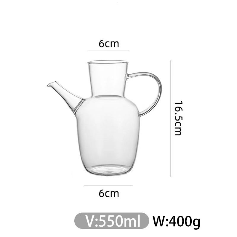 Retro Imitating Song Dynasty Teapot Green Tea Kettle Faieness Cup Glass Pot