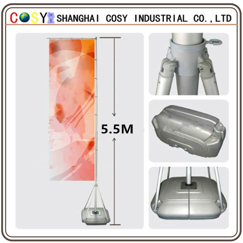 Water Cross Base Flying Banner with Outdoor Flag Pole Stands