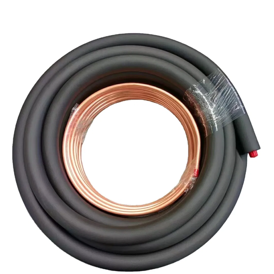 15m 20m 50m 1/4'' -3/8'' Insulated Copper Pipe Liquid Line for Air Conditioning