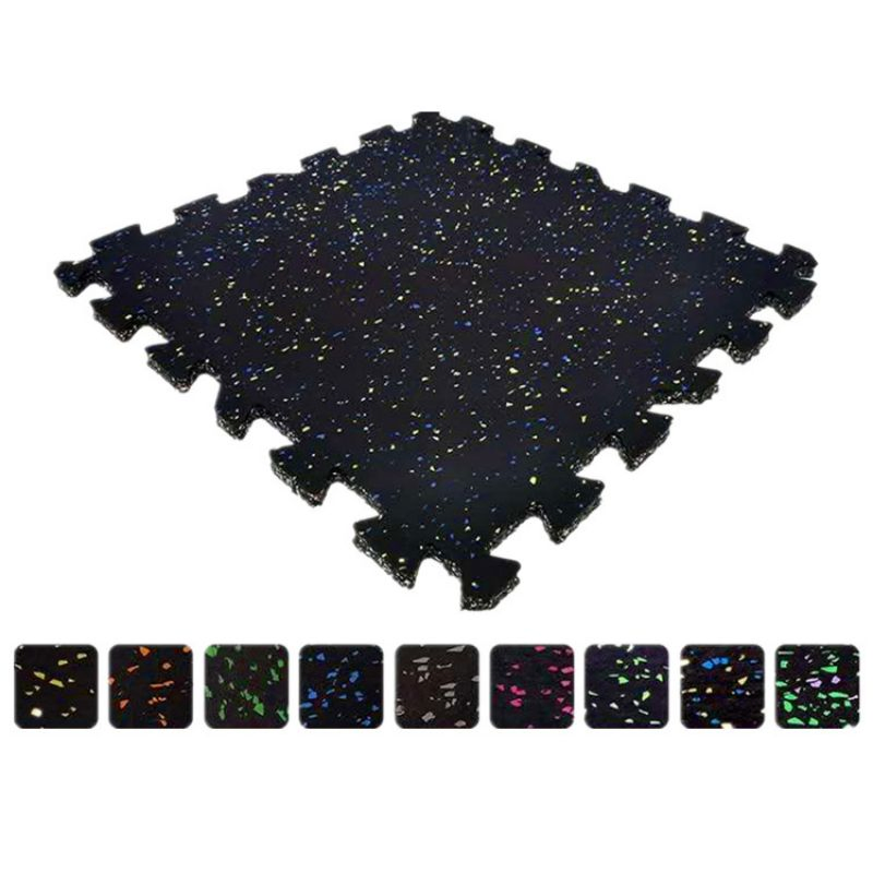 Gym Rubber Interlock Flooring Tile Rubber Puzzle Tiles Gym Rubber Floor Tiles
