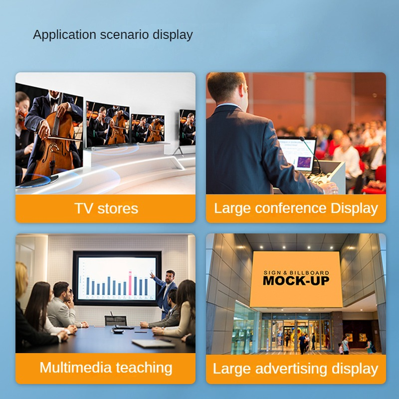 1 in 10 out Distributor HDTV Splitter with One in Ten Power Supplies One in Ten out 4K Digital High-Definition Video Splitter