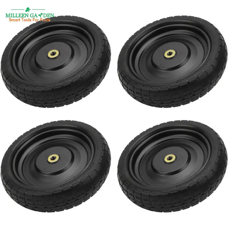 4.00-6 4 PU Foam Wheels with Iron Rim for Hand Truck Trolley Wheelbarrow Solid Tyre Hand Cart Trolley Polyurethane Wheel