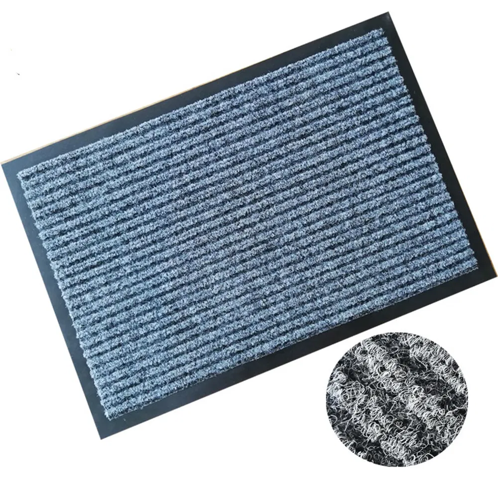 Classic Stripe Design 100% Polyester Washable Kitchen Carpet and Mat