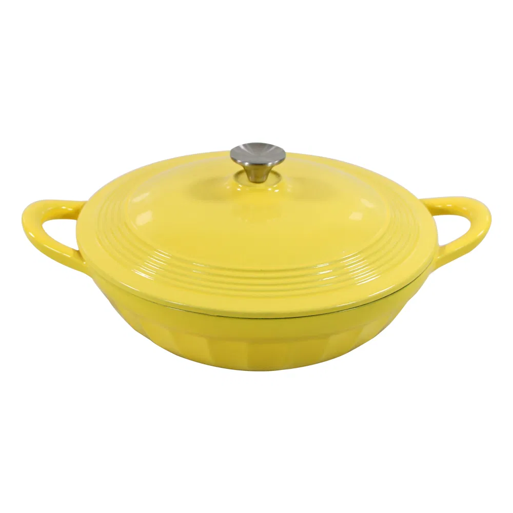 Чугунная эмалированная кастрюля-кокот 29 см Cookwin