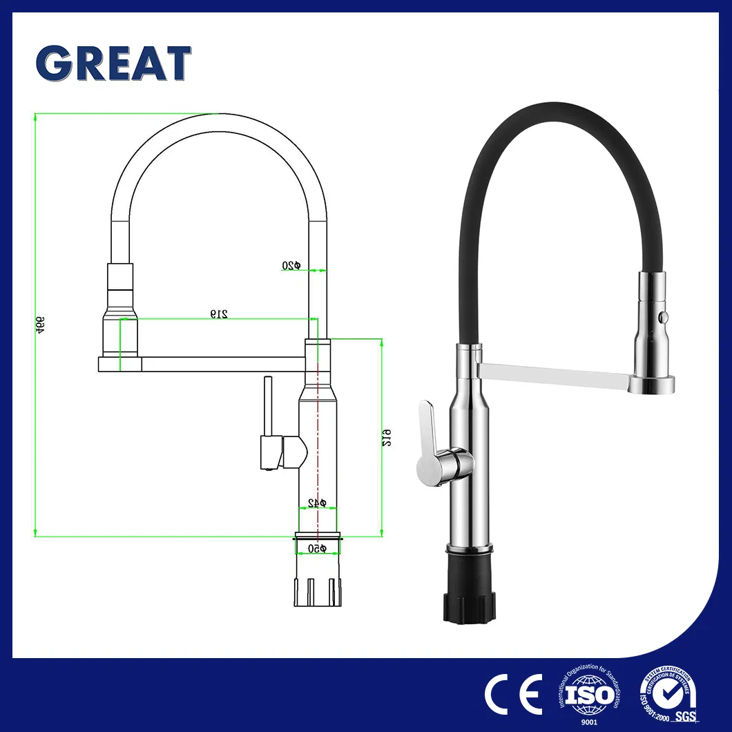 Great Professional Kitchen Faucet Suppliers Utility Kitchen Sink Faucet Gl90132A132 Chrome Universal Kitchen Faucet 90-Degree Swivel Kitchen Sink Faucet