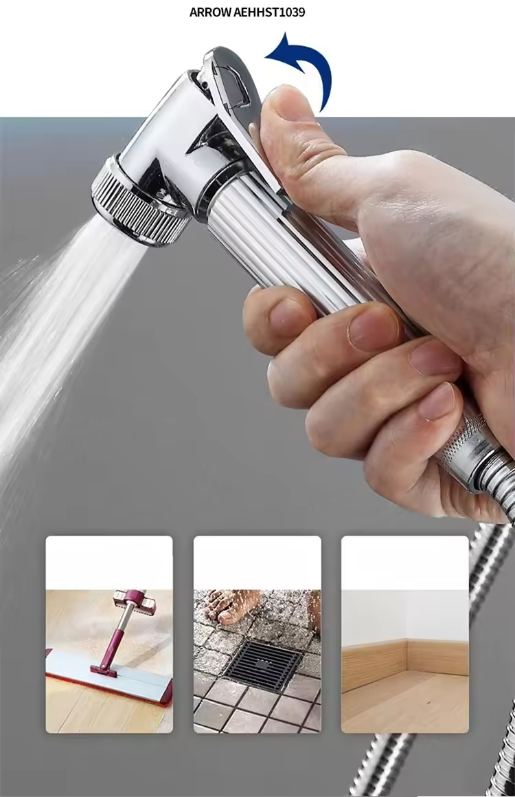 High Quality Bathroom Chrome Wall Mounted Shower Set Shower Faucet Hand Held Shower Set