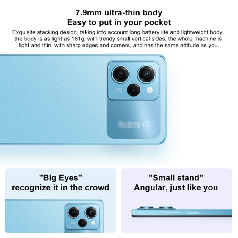 Mobile Phone Second-Hand Phone 50MP Camera 6GB+128GB Dimensity 1080 Octa Smartphone Phone Note 12 PRO 5g