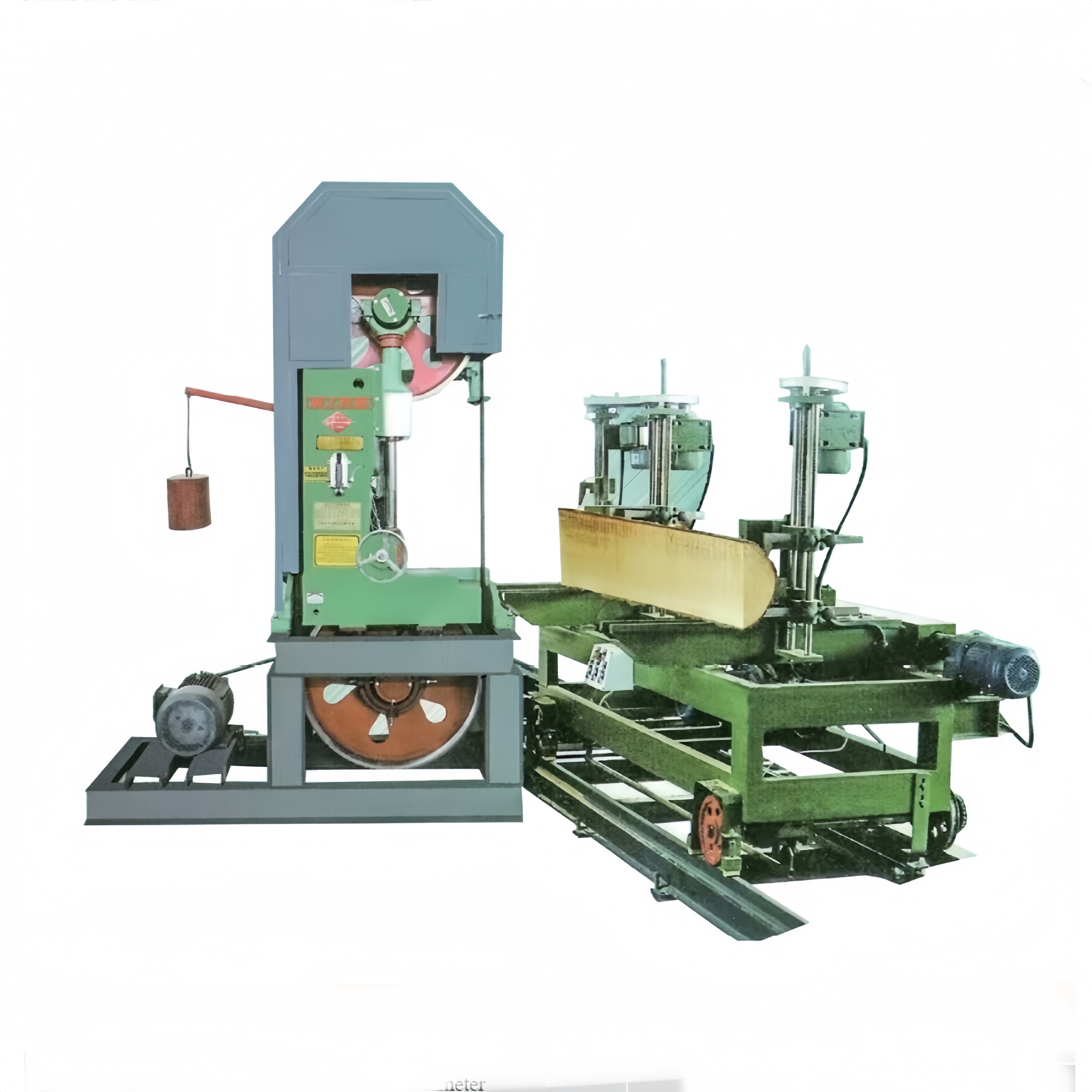 Ленточная пилорама с кареткой на фундаменте стационарная